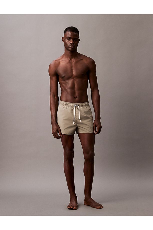 Short Drawstring Swim Shorts - CK Monogram - 6