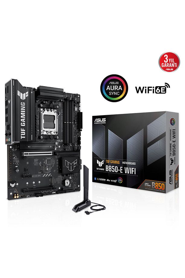 Tuf Gamıng B850-e Wıfı, 4xddr5, 3x M.2, Hdmı, Dp, Type-c, Wi-fi 6e, Bluetooth V5.3, Am5 Soket G - 2