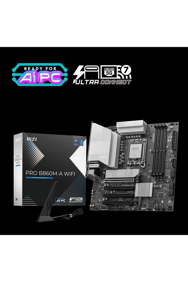 Pro B860m-a Wıfı Soket 1851 Ddr5 8600mhz(OC) 3xm.2 1x Tb4 Hdmı Dısplay 5g Lan Wıfı 7 Matx - 1