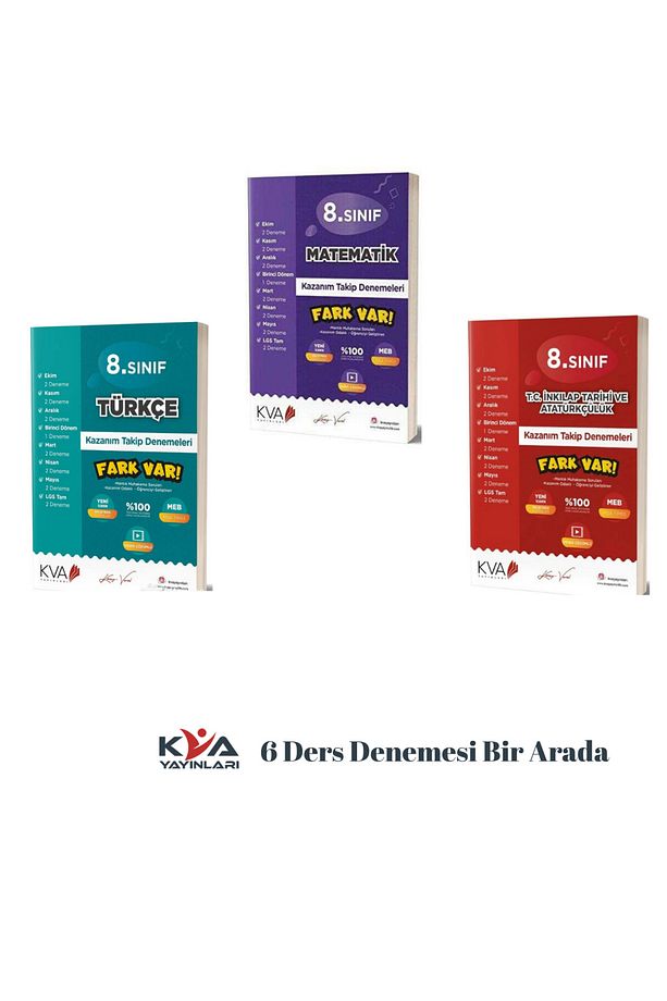Koray Varol Yayınları 8.Sınıf Tüm dersler Deneme Seti 6 Kitap - 3