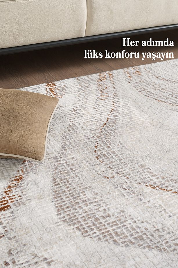 Pamuk Tabanlı Yumuşak Dokulu Salon Halısı Oturma Odası Halısı Mutfak Halısı Dokuma Halı Bambu Halı - 3