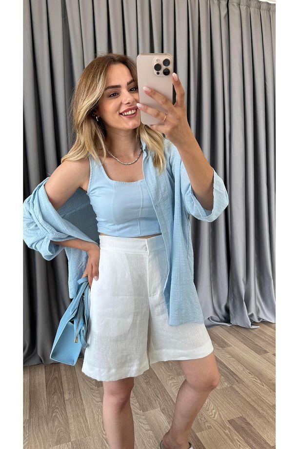 Lova Keten Şort - 1