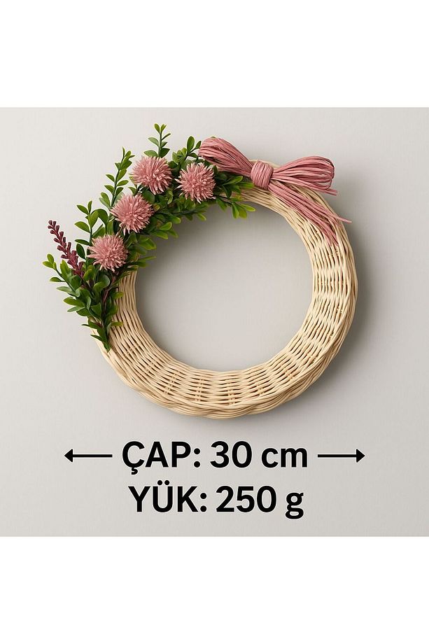 El Yapımı Bambu Kapı Süsü – Çiçekli & Dekoratif - 2