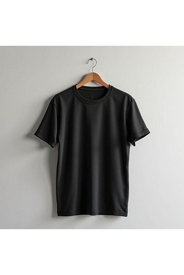 Ανδρικό μαύρο μπλουζάκι - 1