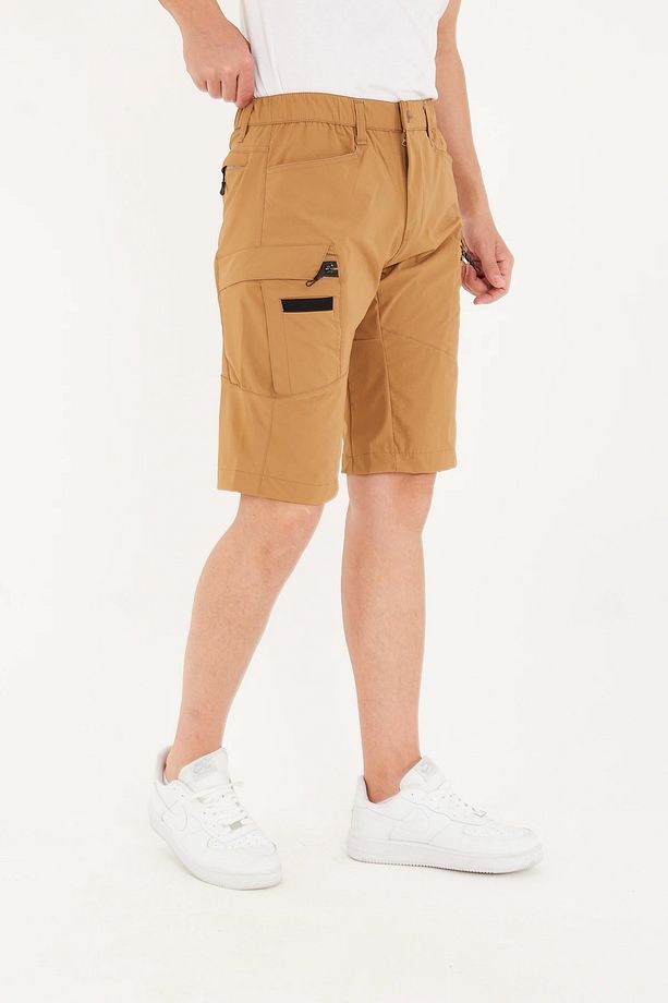 Kadın Erkek Unisex Su İtici Spor Likralı Yazlık Taktik Şort - 5 Cepli Regular Kalıp - 3