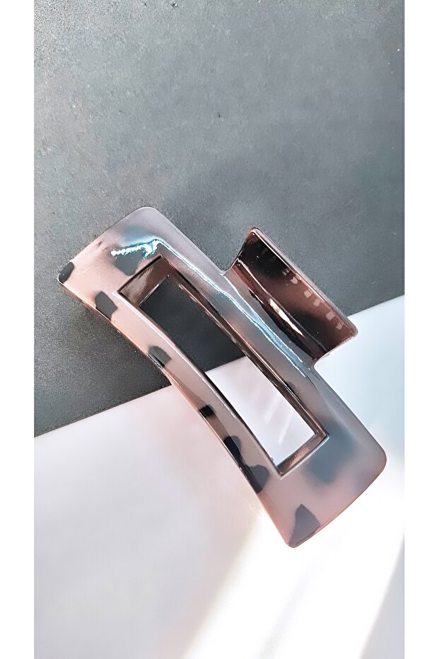 Women's Rectangular Leopard Pattern Latch Buckle - 3