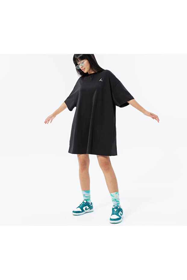 Jordan Essential Oversize Kadın Siyah Elbise - 1