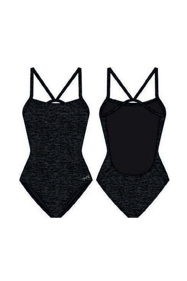 Durafast Elite® CF Kız Çocuk Mayosu - Lapped (Siyah) - 1