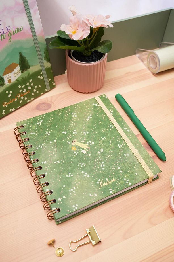 15x15 cm Kare 2'li Set Spiralli Süresiz Planlayıcı Ajanda ve Defter - 4