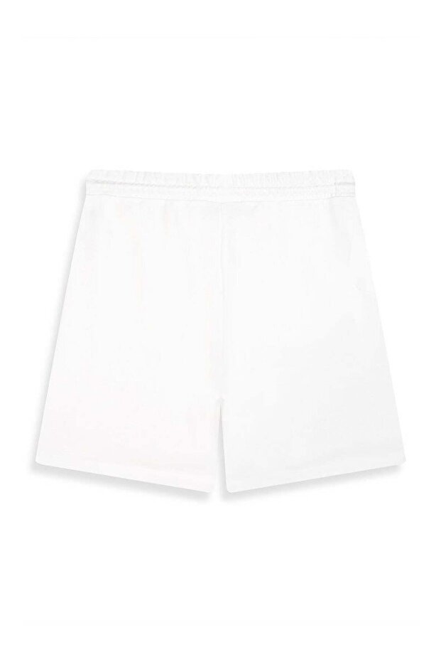 Basıc Regular Fermuarlı Krem Şort - 2