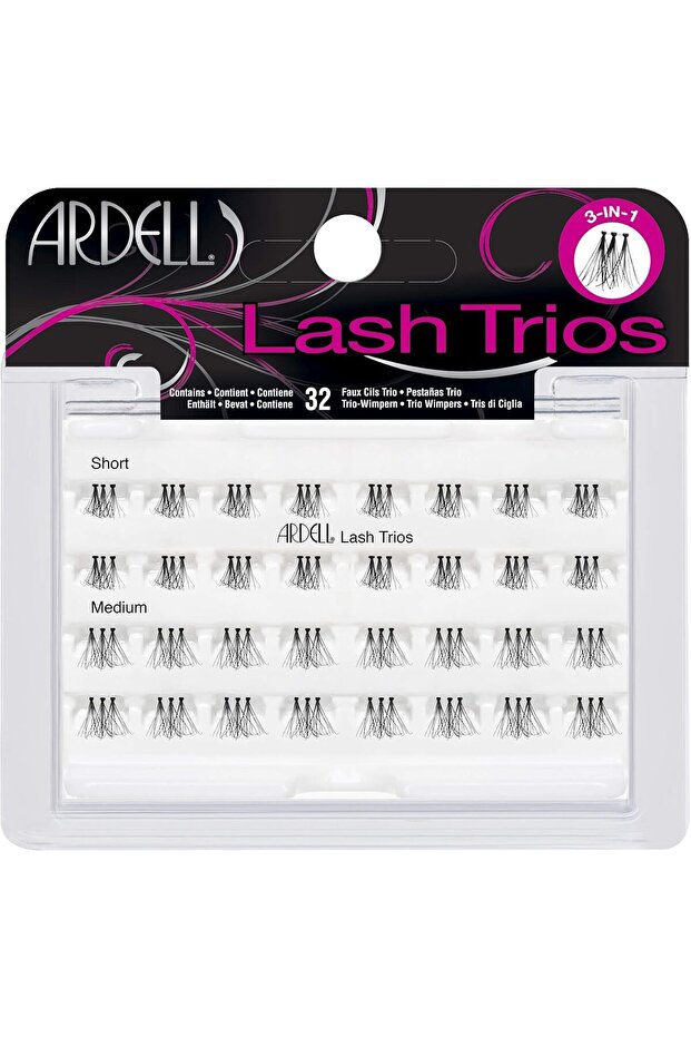 Lash Trios - Short To Medium Black 32 Ct