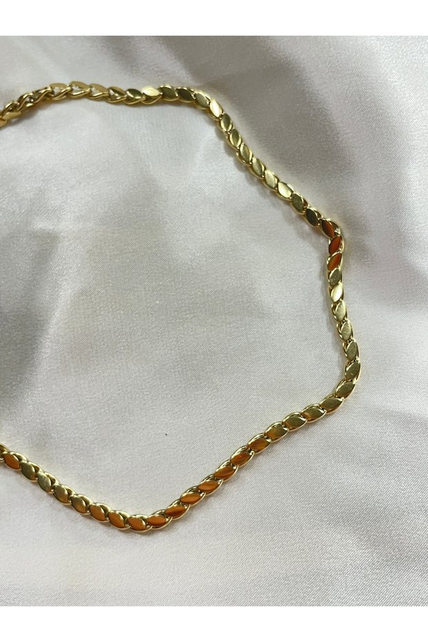 Gold/Gold Color Vip 100% Steel Special Design Gold Barley Necklace