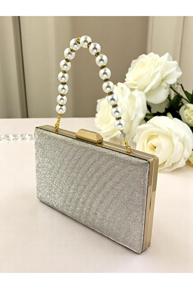 Dot Pattern Gold Color Women's Evening Dress Bag Wedding Engagement Graduation