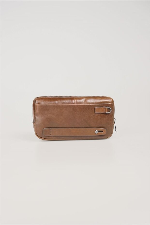 Unisex ÇÇS 2531612 Hakiki Deri El Çantası - 5