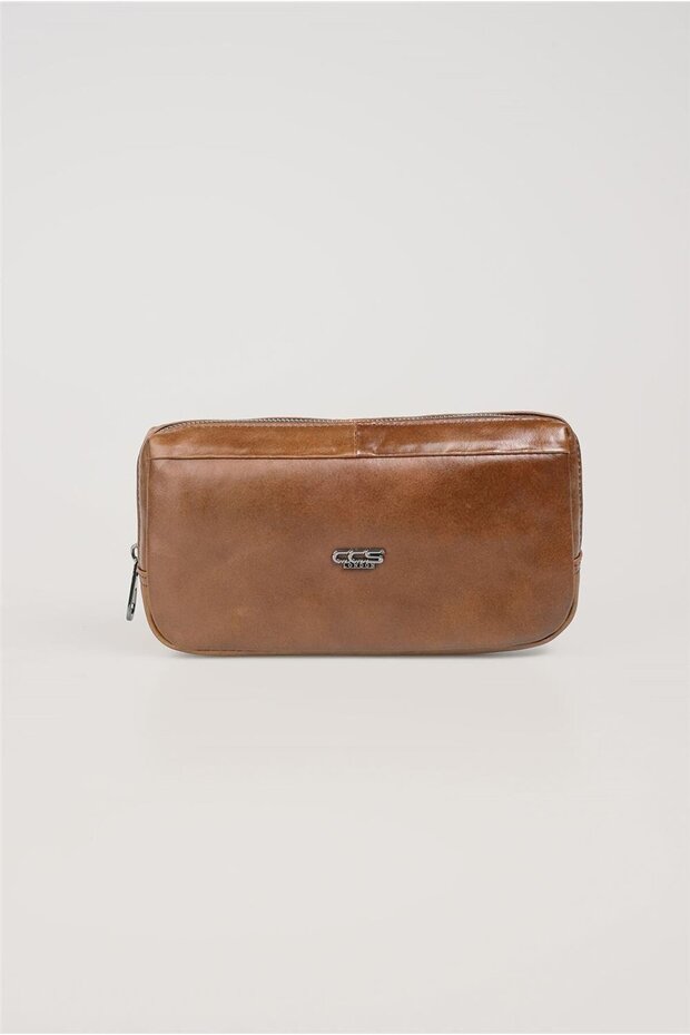 Unisex ÇÇS 2531612 Hakiki Deri El Çantası - 3