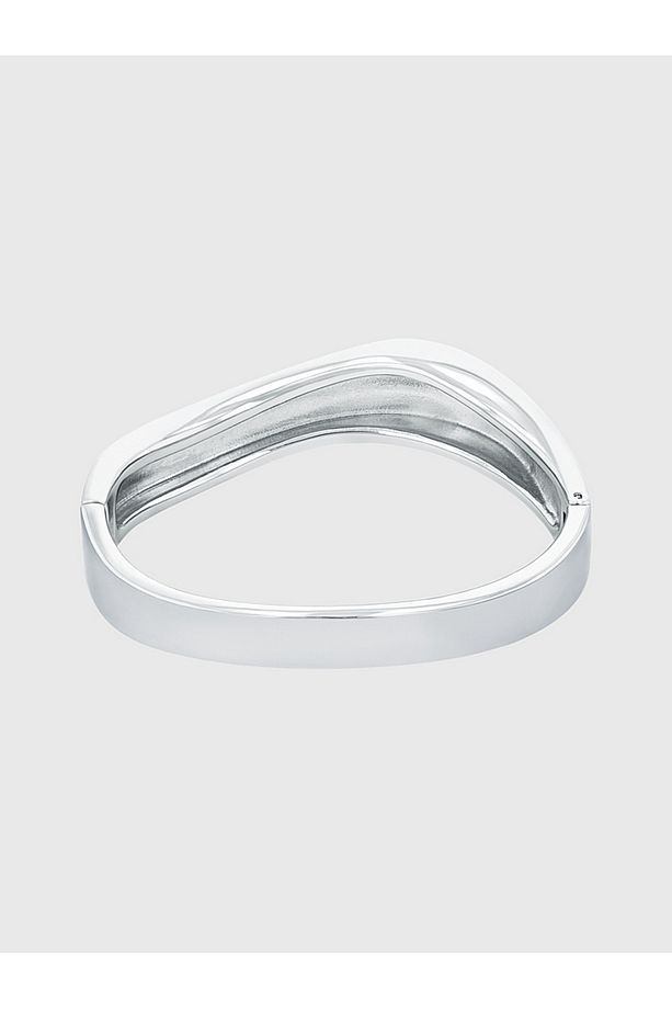 Organic Shape Hinged Bangle - 2
