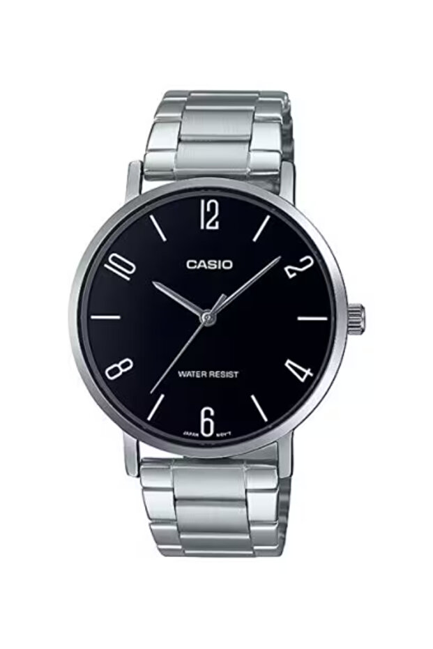 CASIO Men's Analog Black Dial Watch - MTP-VT01D-1B2UDF - 1