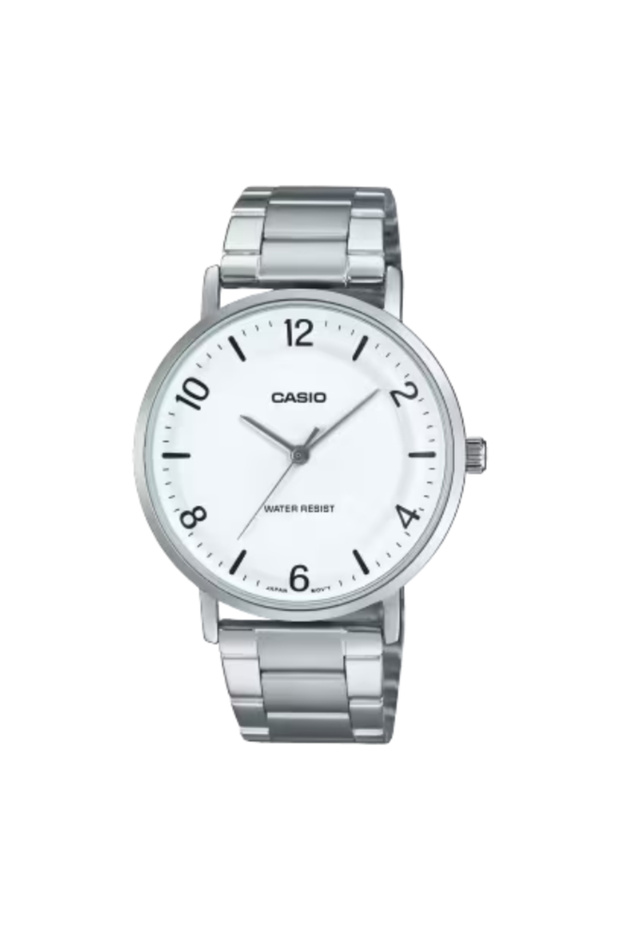 CASIO Men's Analog White Dial Watch - MTP-VT03D-7BDF