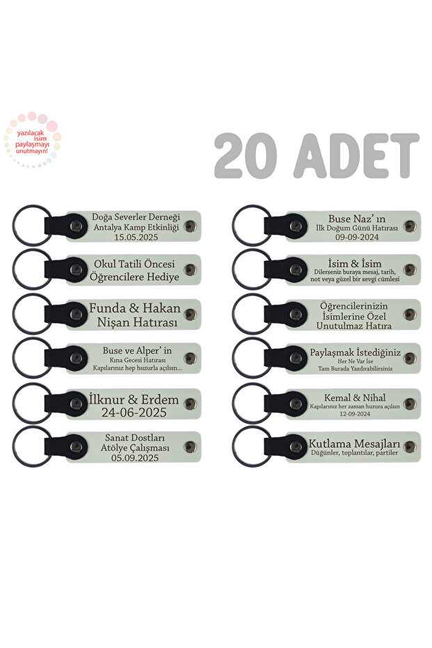 School Souvenir, White, Personal Message from the Classroom Teacher's Report Card Gift Keychain Set of 20