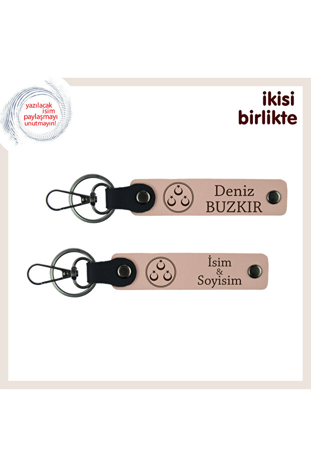 Meaningful Gift for Company Employees, Personal Keychain Set with Three Star Pattern, Puppy Mouth-Y Mouth