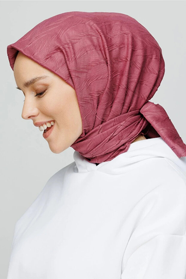 Piliseli Bambu Eşarp Gül Kurusu - 3