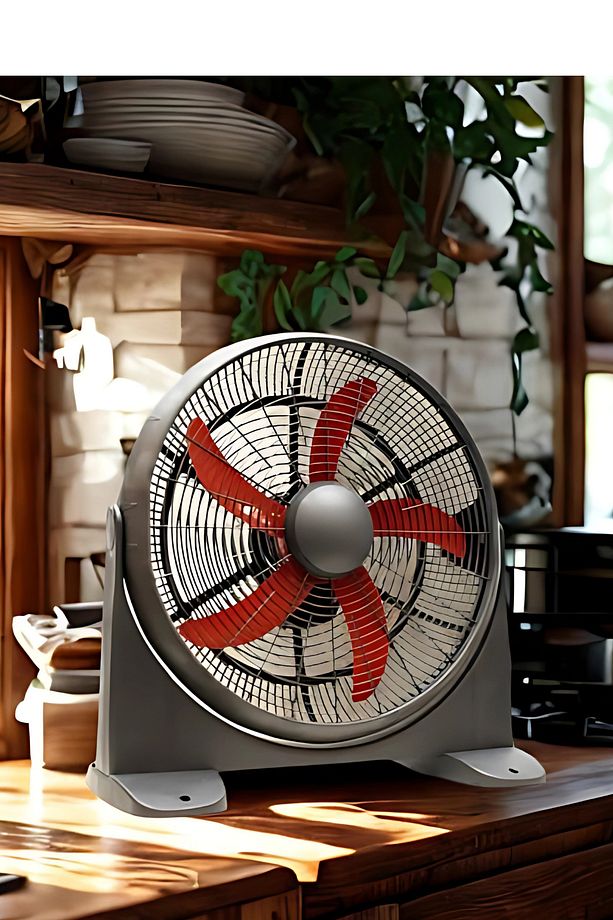 22 inç 55cm Metal Masa Altı & Duvar Tipi Vantilatör 3 Kademe 5 Kanat Sessiz İç Mekan Fan vantilatör - 4