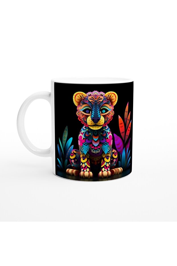 كوب ملون على شكل نمر صغير - 1