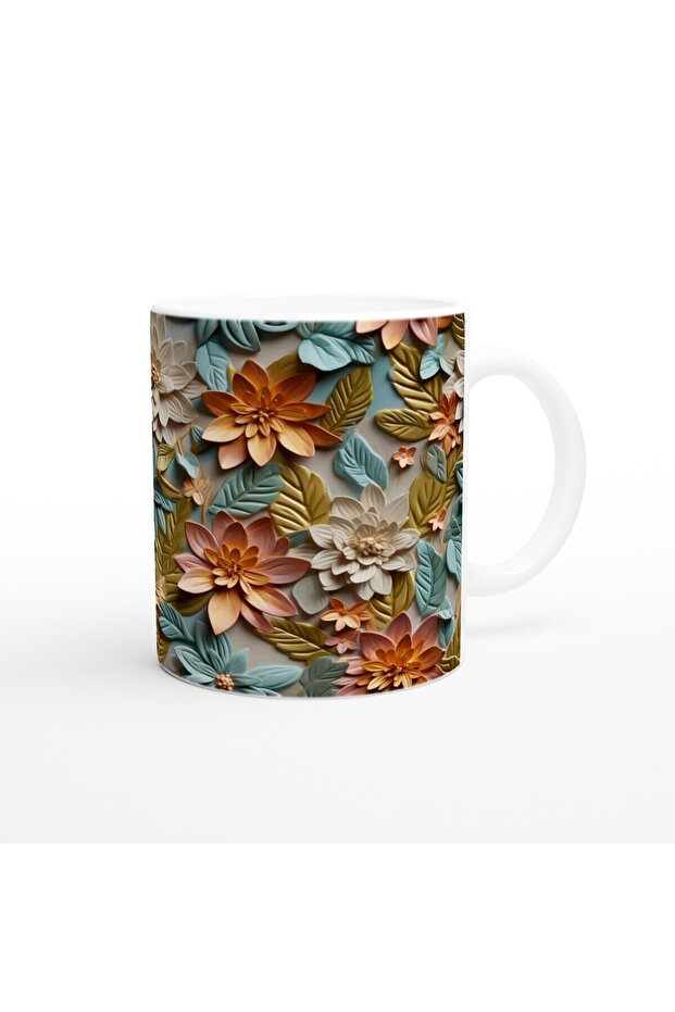 كوب منقوش على شكل زهرة كومبو - 3