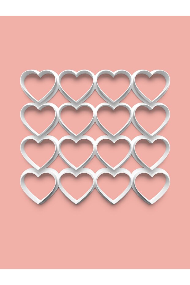 Multi Cutter Heart Cookie Mold and Sugar Dough Mold 5 cm
