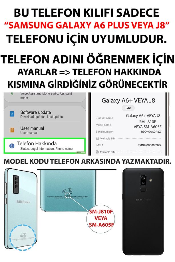 Samsung Galaxy J8 - A6 PLUS Uyumlu Rad Suresi Cami ve Güller Şeffaf Silikon Kılıf - 2