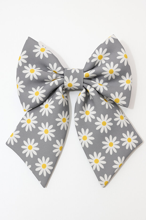Daisy Patterned Colorful Clip Bow Buckle - 2