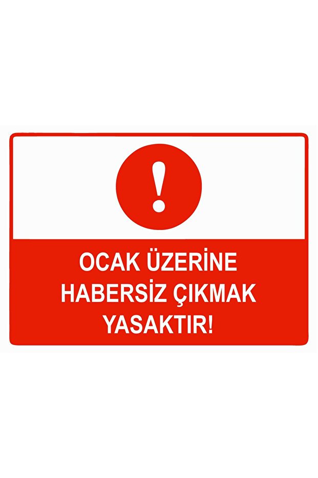 No Leaving Without Notice Prohibited on the Stove Isg Warning Sign Pvc A3 30X42 cm