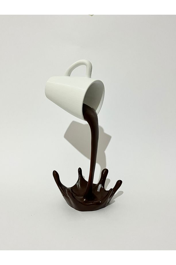 Dekoratif Dökülen Kahve Figürü - Kahve Köşesi - Coffee Corner 22cm - 2
