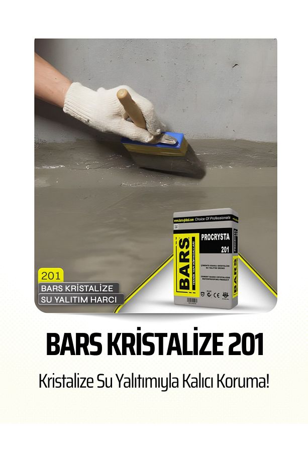 Kristalize Su Yalıtım Harcı – Tek Bileşenli, Çimento Esaslı, Negatif/ Pozitif Etkili 25 kg - 1