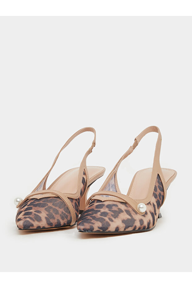 صندل مفتوح من الخلف بطبعة جلد النمر - 2