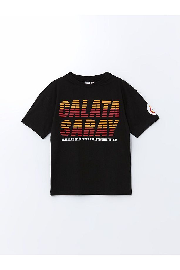 LCW Kids Bisiklet Yaka Galatasaray Baskılı Erkek Çocuk Tişört ve Şort - 2