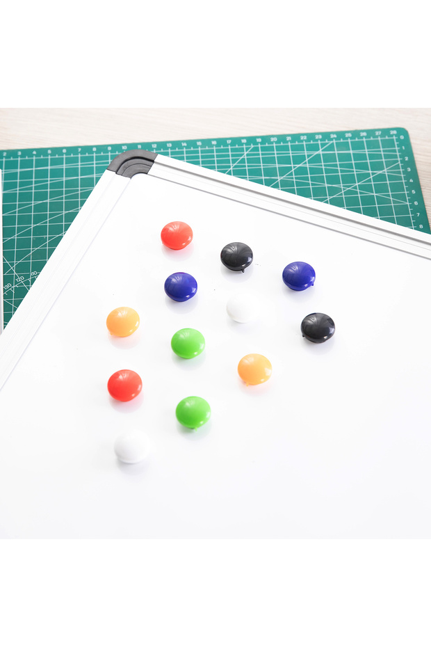 Deli E7824 Magnetic Button Ø20mm - 12pcs - ideal for organizing on whiteboards or refrigerators - 4