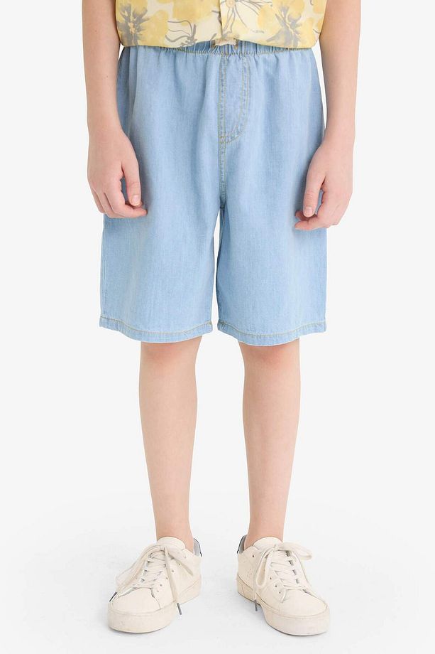 Erkek Çocuk Beli Lastikli Jean Şort D8575a825sm - 1