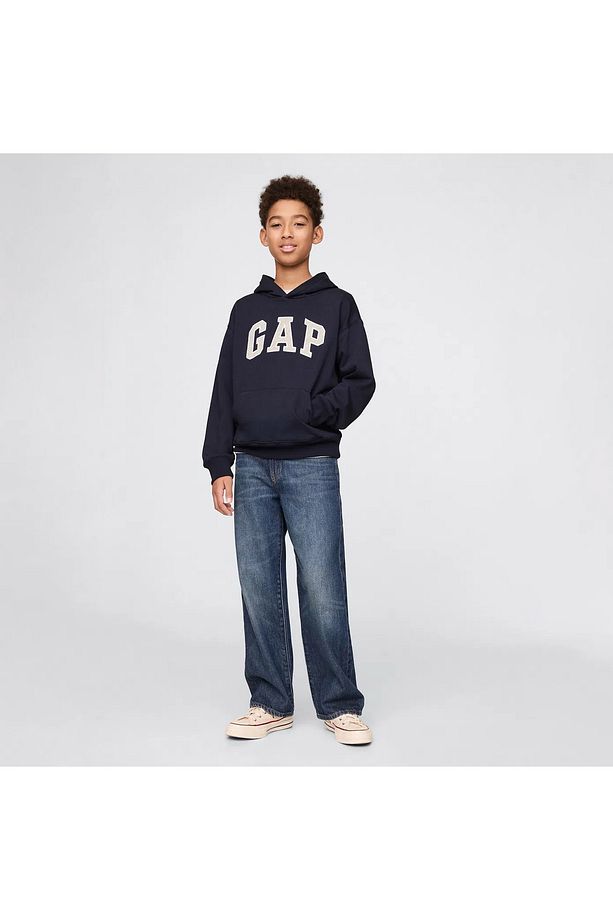 V-Bas Relaxed Fit Çocuk Lacivert Sweatshirt - 2