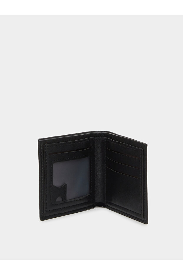 محفظة سوداء سادة منقوشة - 4