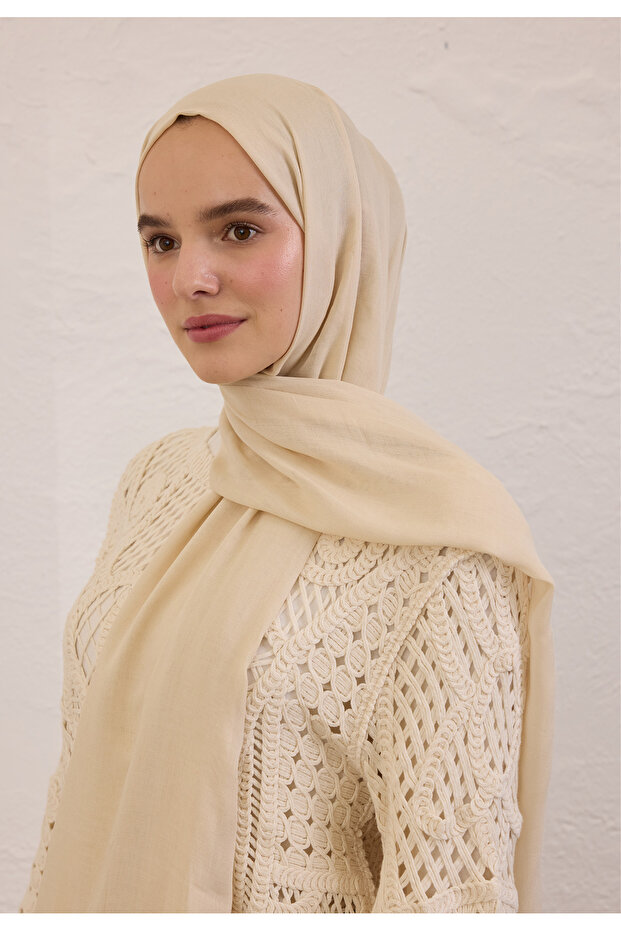 SOFT VİSKON ŞAL BEJ - 2