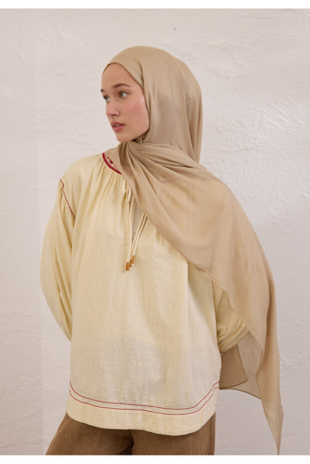 SOFT VİSKON ŞAL NUDE - 3
