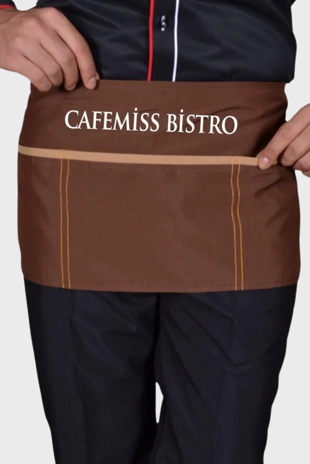 Short Apron with Name Gift Restaurant Cafe Patisserie Hotel Florist Hairdresser Beauty Salon Art Workshop