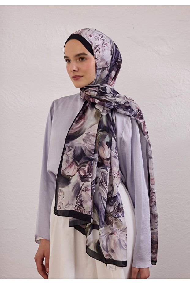 NERISSA DESSEN شال رامي بنفسجي غامق - 3