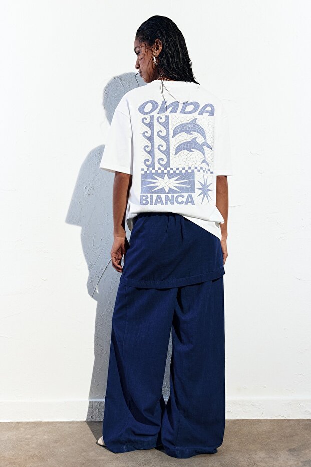 Dalgalar ve yunuslar tişört - 4