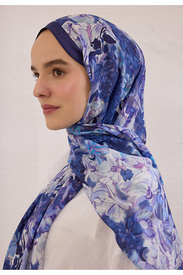 شال رامي بنمط زهرة الصيف لافندر - 2