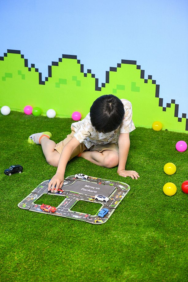 İsme Özel Ahşap Oyuncak Araba, Araç Parkuru eğitici Eğlenceli Yol Yapım Ahşap Oyuncak-Otoban Puzzle - 2