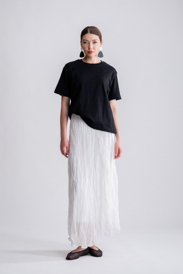Women's Long Crinkle Skirt
