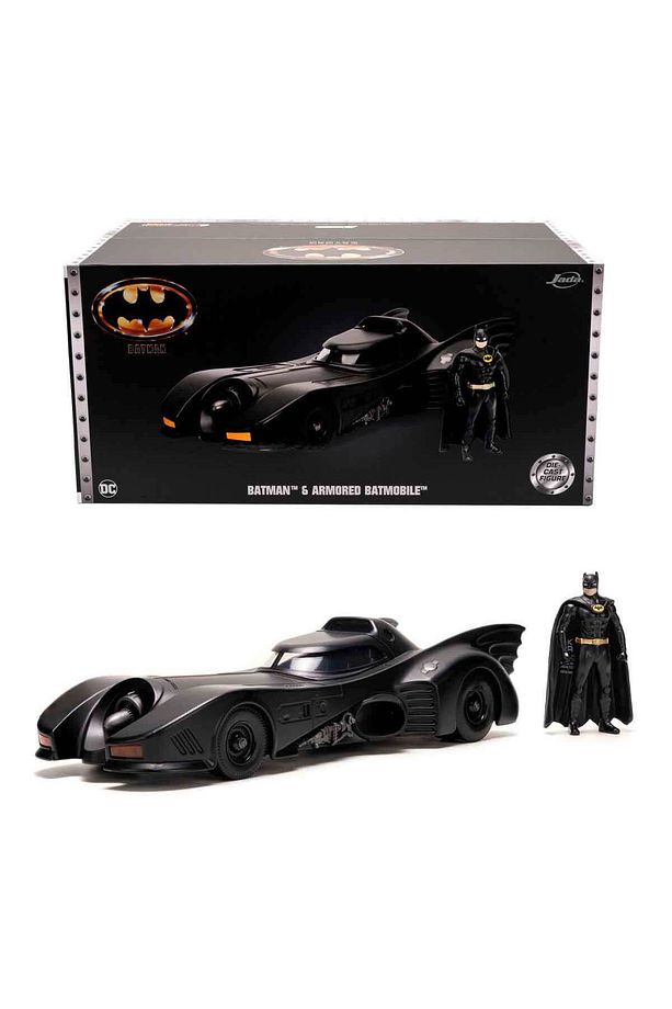 1:24 Armored Batmobile Model Araba ve Die Cast Figür - 1
