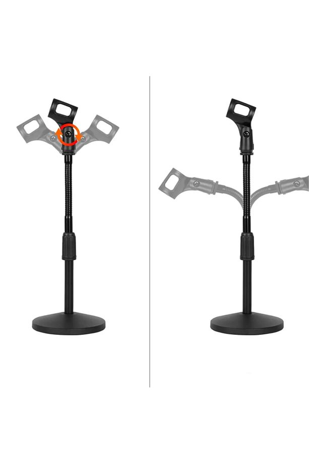 DS310 Ağır Tabanlı Masa Tipi Mikrofon Standı Ayaklığı Sehpası (MİKROFON TUTUCU HEDİYE) - 7
